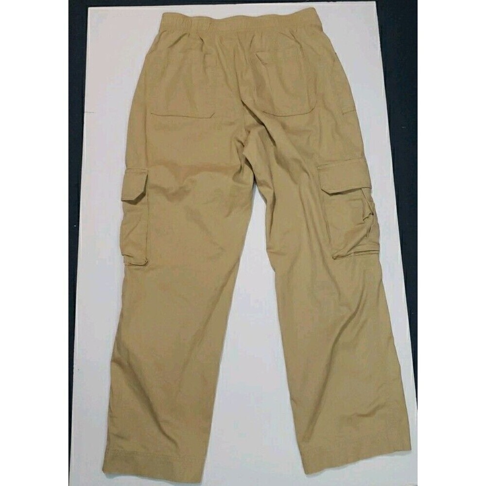 Abercrombie & Fitch Womens Relaxed Cargo Khaki Pants Curve Love Size 30/10 - Picture 9 of 10